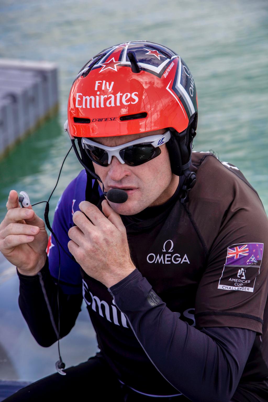 Aldo Drudi designed Emirates Team New Zealand race helmets to be worn by the New Zealand team for the 35th America’s Cup © Hamish Hooper/Emirates Team NZ http://www.etnzblog.com