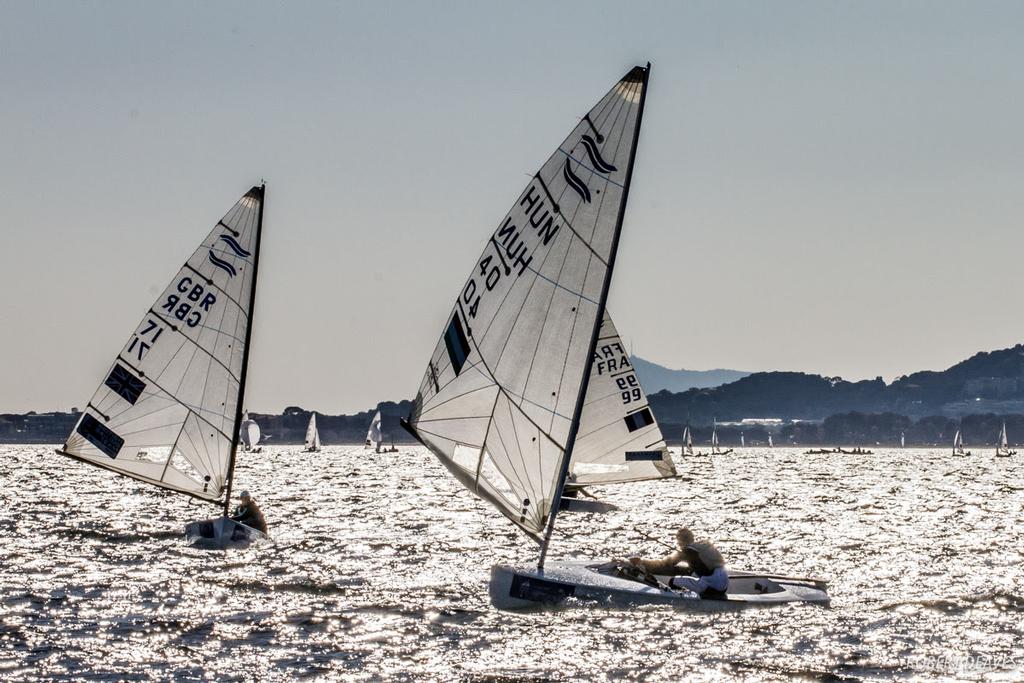 Fleet in action - 2017 Sailing World Cup - Hyeres photo copyright  Robert Deaves taken at  and featuring the  class