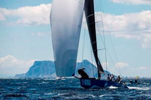 Bronenosec Sailing Team racing against the backdrop of the rock of Gibraltar - RC44 Championship Tour photo copyright  Pedro Martinez / Martinez Studio / RC44 taken at  and featuring the  class