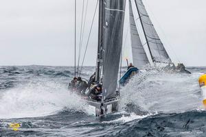 The boats received a violent pummelling as they sailed along the giant waves - RC44 Sotogrande Cup photo copyright Martinez Studio taken at  and featuring the  class