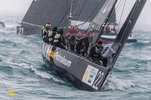 Peninsula Petroleum won today's second race in torrential rain - RC44 Sotogrande Cup photo copyright Martinez Studio taken at  and featuring the  class