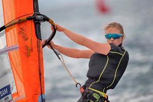 Windsurfer Izzy Hamilton - Sailing World Cup Hyères photo copyright Richard Langdon/British Sailing Team taken at  and featuring the  class