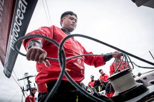 Liu Xue (Black) back with Dongfeng photo copyright  Eloi Stichelbaut / Dongfeng Race Team taken at  and featuring the  class