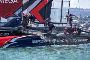 - Emirates Team NZ - Final Day training in New Zealand - March 28, 2017 photo copyright Hamish Hooper/Emirates Team NZ http://www.etnzblog.com taken at  and featuring the  class