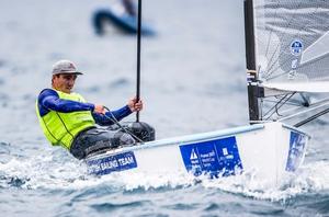Finn leader Ben Cornish - Sailing World Cup Hyères photo copyright Pedro Martinez / Sailing Energy / World Sailing taken at  and featuring the  class