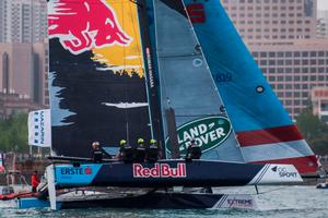 Act 2, Day 4 – Austrian-flagged Red Bull Sailing Team came home in fifth overall and now sit in fifth on the overall 2017 leaderboard – Extreme Sailing Series photo copyright  Xaume Olleros / OC Sport taken at  and featuring the  class