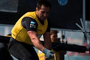Act 2, Extreme Sailing Series Qingdao - Day 1 - SAP Extreme Sailing Team's Pierluigi de Felice in action photo copyright  Xaume Olleros / OC Sport taken at  and featuring the  class