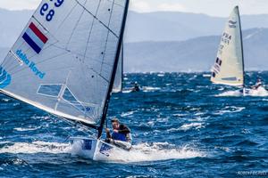 Nicholas Heiner – First full season in a Finn, the 2014 Laser World Champion is learning fast and has reached the front of the fleet faster than most expected. Can only win gold or silver. - Sailing World Cup Hyères photo copyright  Robert Deaves taken at  and featuring the  class