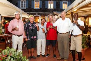 Old Traditions - Antigua Sailing Week legends: left to right: Geoffrey Pidduck, Steve Carson, Bernie Evan-Wong, Hans Lammers, Sir Richard Matthews and Sir Franklyn Braithwaite photo copyright Paul Wyeth / www.pwpictures.com http://www.pwpictures.com taken at  and featuring the  class