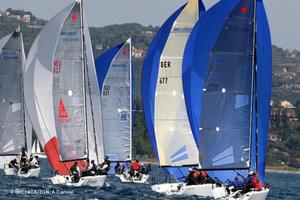 Melges 24 fleet in Portoroz on Day 2 of the Porotoroz Melges 24 Regatta. photo copyright  IM24CA / ZGN / Andrea Carloni taken at  and featuring the  class