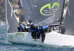 Andrea Racchelli helming Claudio Ceradini's Altea (ITA722) scored 3-2-1-9 today and is keeping his overall leading position strongly. photo copyright  IM24CA / ZGN / Andrea Carloni taken at  and featuring the  class