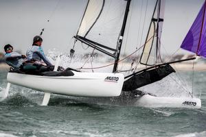 Multihull – William Smith and Abigail Clarke - RYA Youth National Championships photo copyright  Paul Wyeth / RYA http://www.rya.org.uk taken at  and featuring the  class