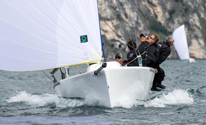 Gianluca Perego's Maidollis ITA854 helmed by Carlo Fracassoli remains at the top of the fleet after Day 2 in Riva - Melges 24 European Sailing Series ©  IM24CA/ZGN/Mauro Melandri