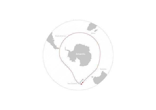 Antarctic map - Volvo Ocean Race © Volvo Ocean Race