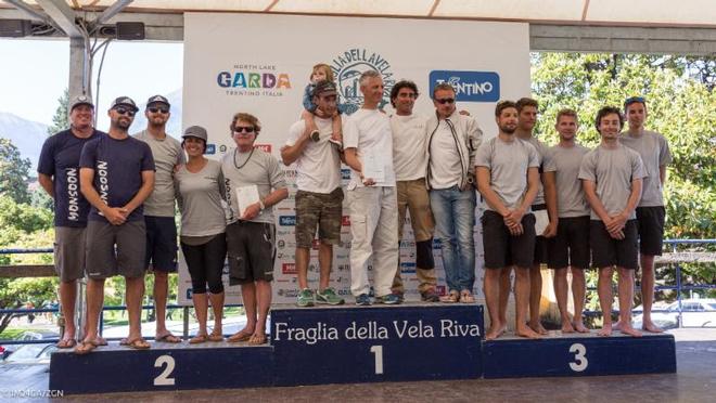 Top 3 teams in overall ranking of the Melges 24 European Sailing Series Regatta in Riva del Garda ©  IM24CA/ZGN/Mauro Melandri