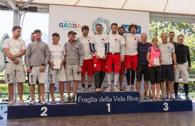 Top 3 teams of the Corinthian division of the Melges 24 European Sailing Series Regatta in Riva del Garda ©  IM24CA/ZGN/Mauro Melandri