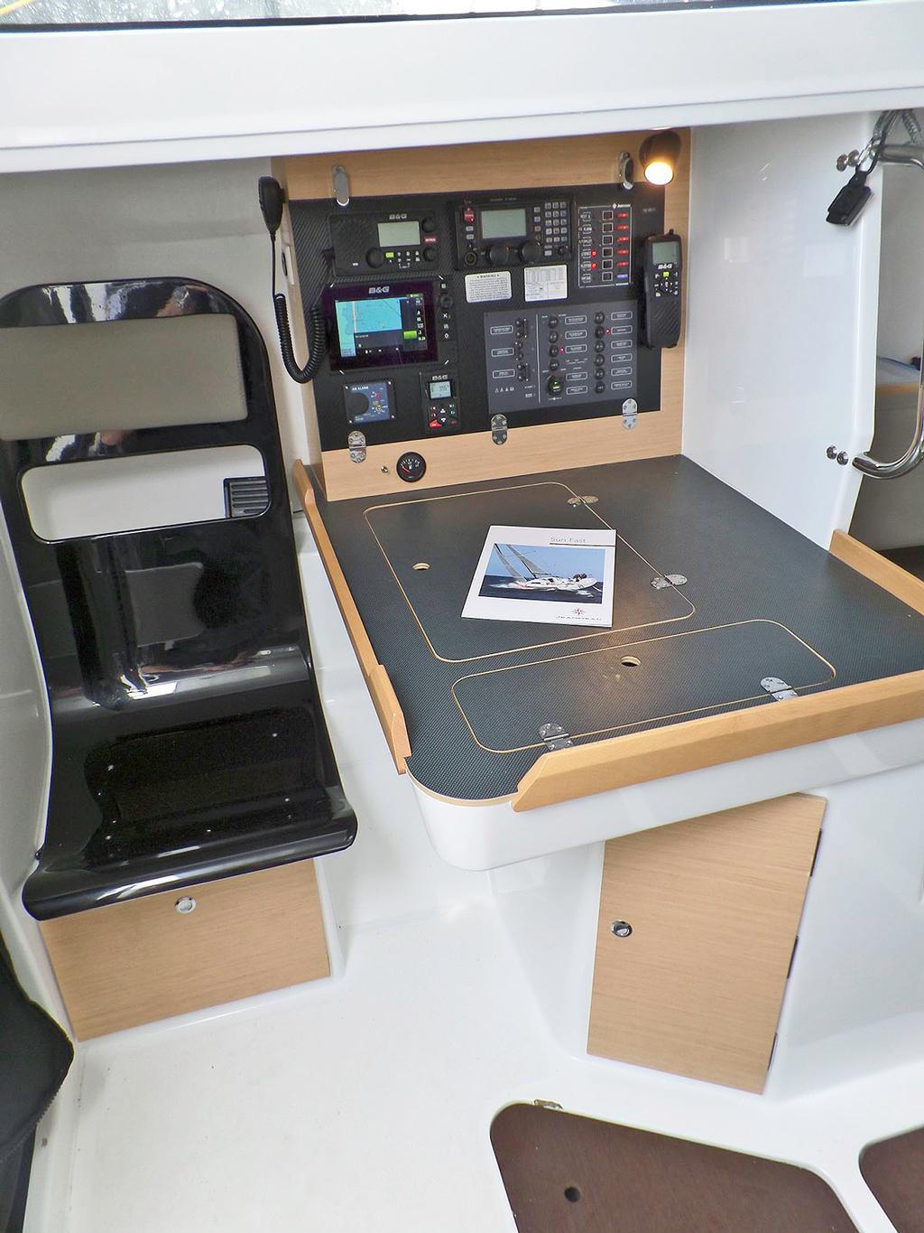 Effective and usable - the nav desk - Jeanneau Sun Fast 3600 photo copyright 38 South Boat Sales taken at  and featuring the  class