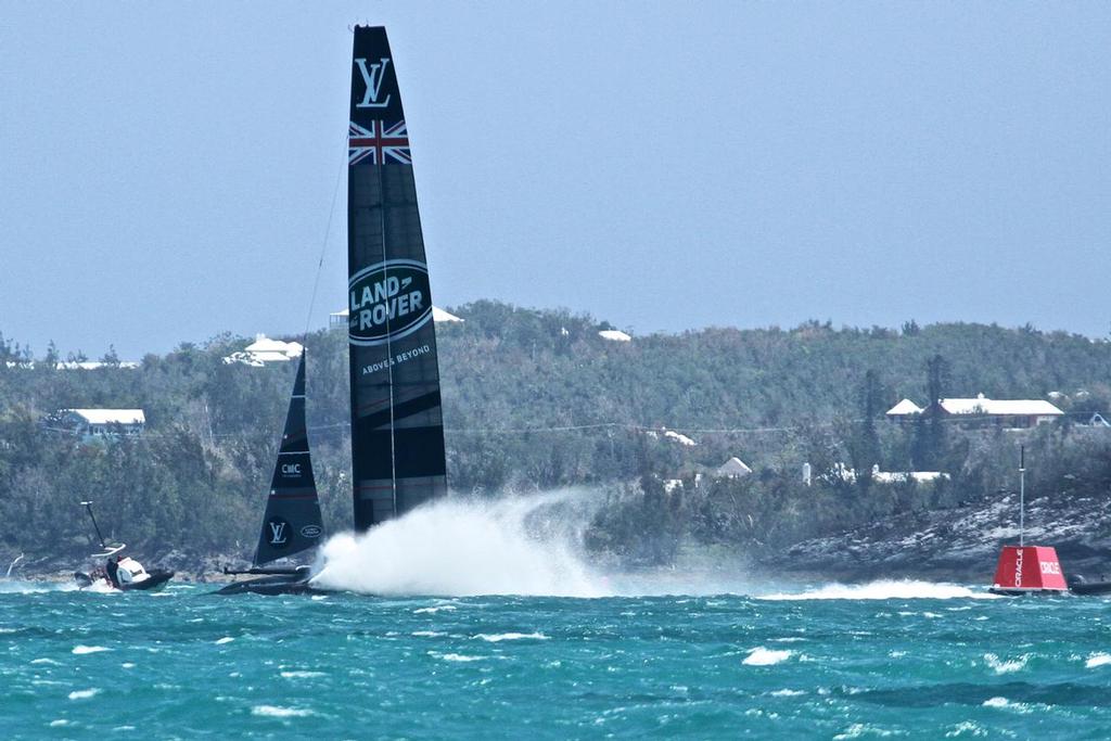 Land Rover BAR (GBR) Practice Day, America's Cup 2017, May 25, 2017 Great Sound Bermuda photo copyright Richard Gladwell www.photosport.co.nz taken at  and featuring the  class