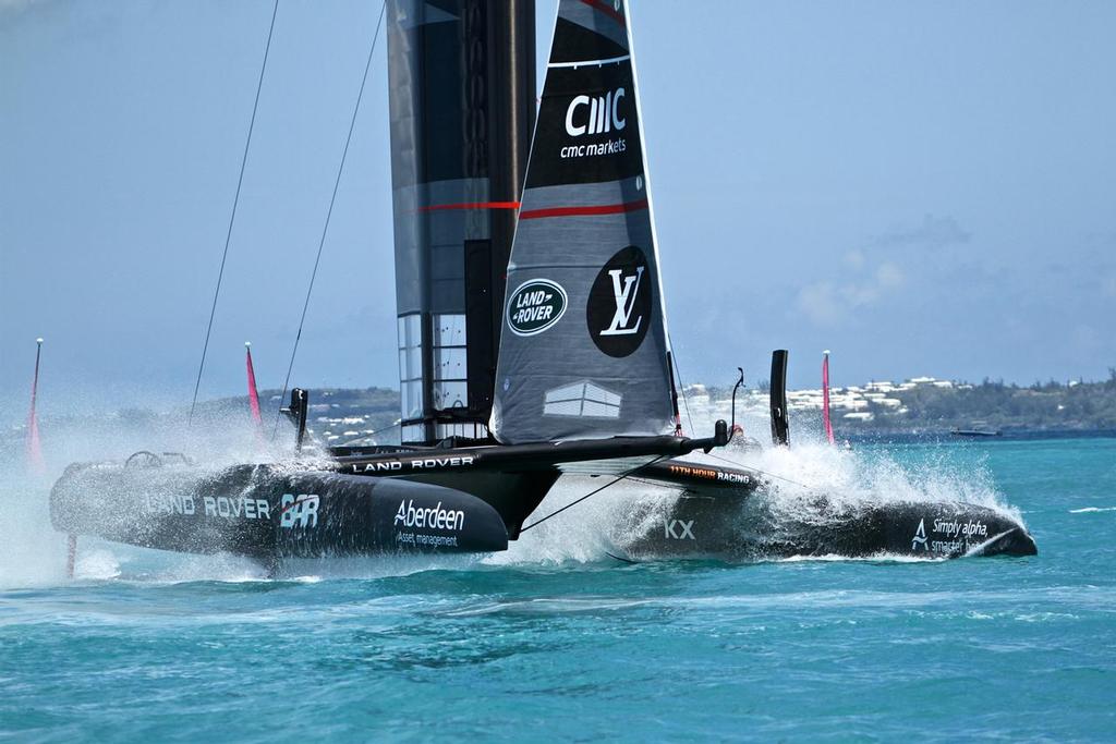 Finish Race 8 - Land Rover BAR  - 35th America's Cup - Bermuda  May 27, 2017 photo copyright Richard Gladwell www.photosport.co.nz taken at  and featuring the  class
