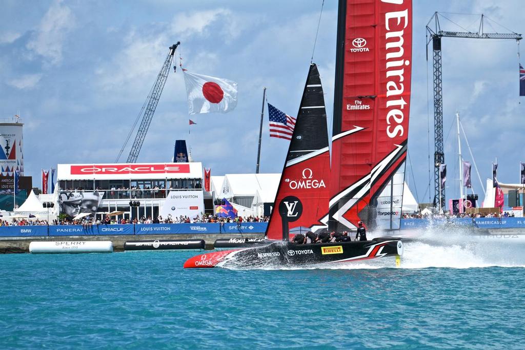 Race 9 - Emirates Team NZ celebrates on the finish line  - 35th America's Cup - Bermuda  May 27, 2017 photo copyright Richard Gladwell www.photosport.co.nz taken at  and featuring the  class