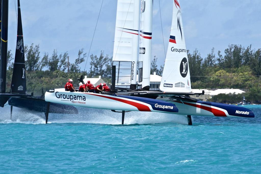 Race 8 - Groupama Team France got the daggerboard call correct and won her race against Artemis racing - 35th America's Cup - Bermuda  May 27, 2017 © Richard Gladwell www.photosport.co.nz