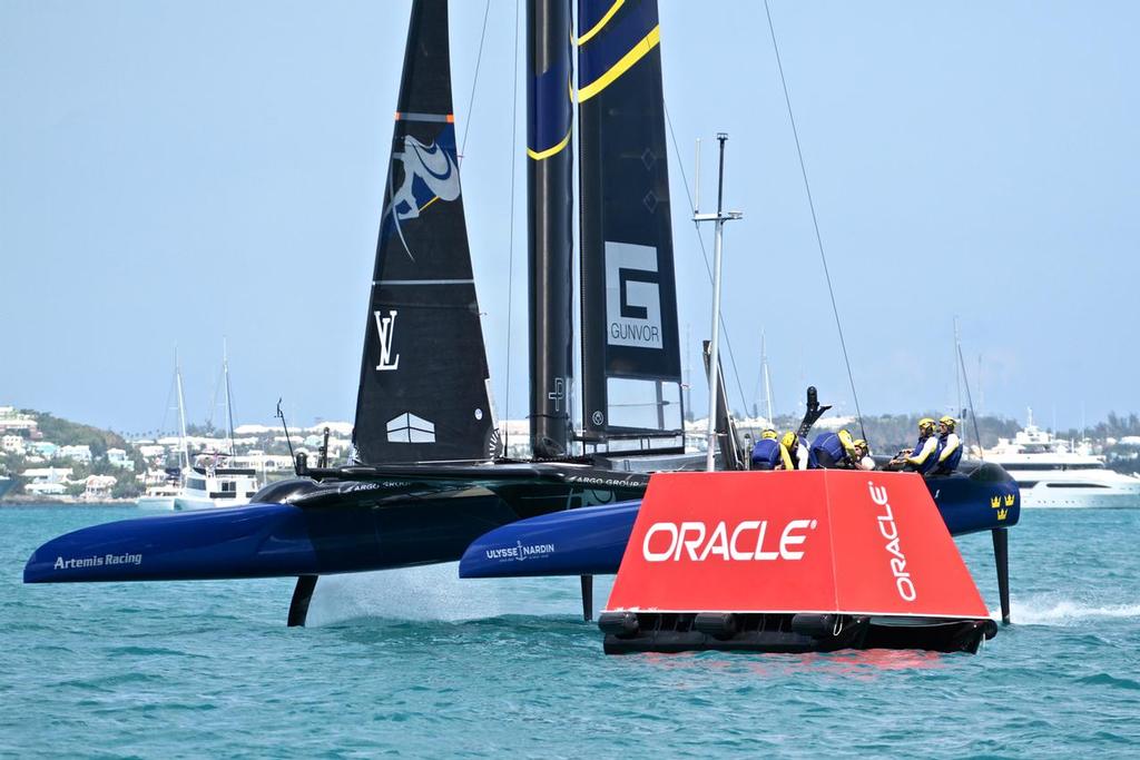 Race 10 - Artemis Racing leads at the top mark for the first time   - 35th America's Cup - Bermuda  May 28, 2017 photo copyright Richard Gladwell www.photosport.co.nz taken at  and featuring the  class