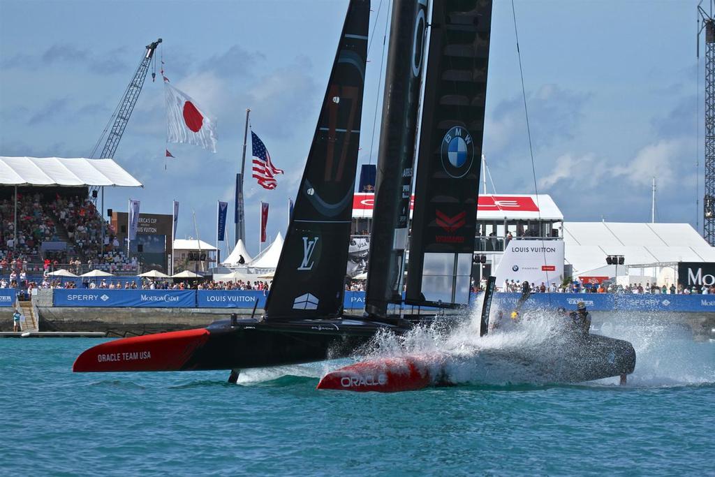 Race 12 - Oracle Team USA performa a victory roll  - 35th America's Cup - Bermuda  May 28, 2017 photo copyright Richard Gladwell www.photosport.co.nz taken at  and featuring the  class