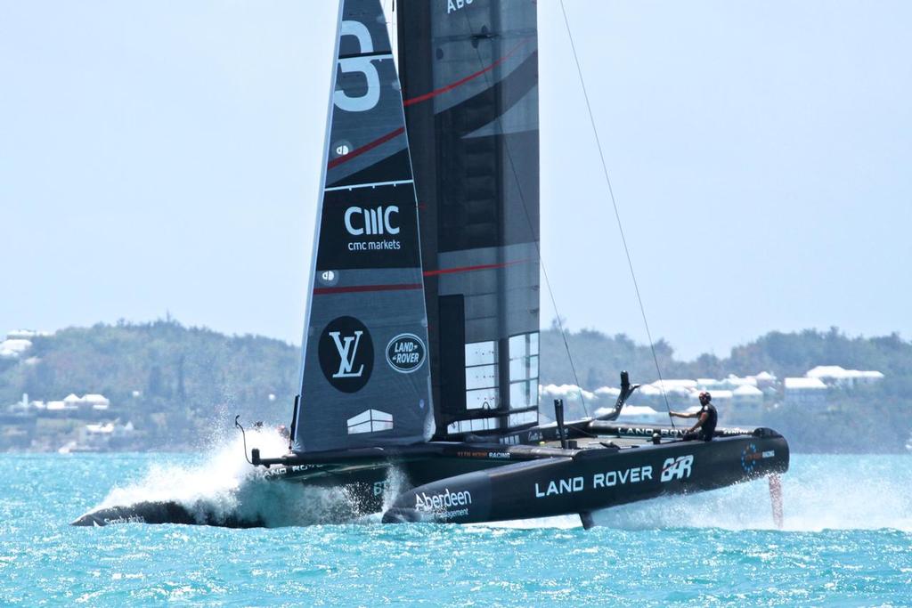 Land Rover BAR on Leg 2 , Race 13 - Round Robin 1 - America's Cup 2017, May 29, 2017 Great Sound Bermuda photo copyright Richard Gladwell www.photosport.co.nz taken at  and featuring the  class