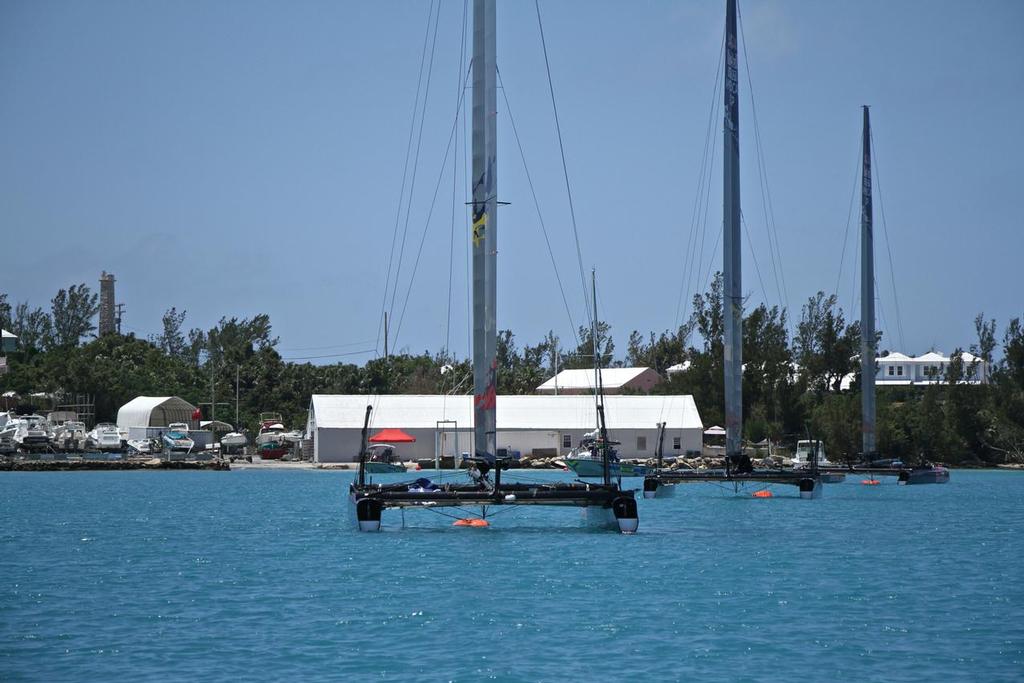 Red Bull AC Youth America's Cup AC45's  moored out - Round Robin 2, Day 4 - 35th America's Cup - Bermuda  May 30, 2017 © Richard Gladwell www.photosport.co.nz