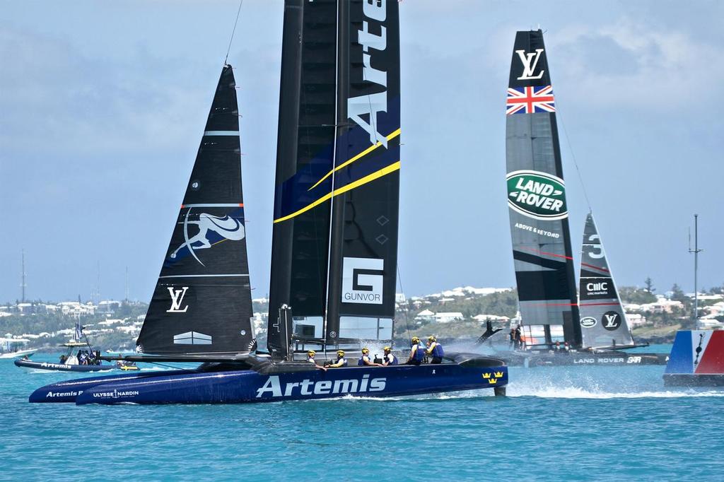 Artemis Racing finishes second in her race against Land Rover BAR - Round Robin 2, Day 4 - 35th America's Cup - Bermuda  May 30, 2017 © Richard Gladwell www.photosport.co.nz