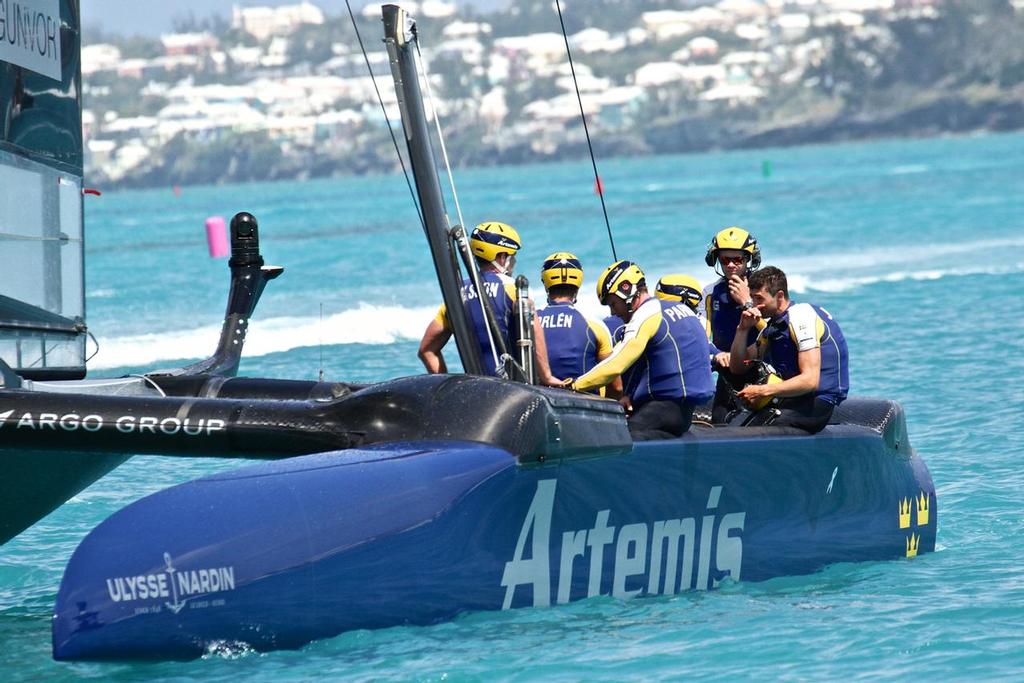 Artemis Racing just after the finish - Round Robin 2, Day 4 - 35th America's Cup - Bermuda  May 30, 2017 © Richard Gladwell www.photosport.co.nz