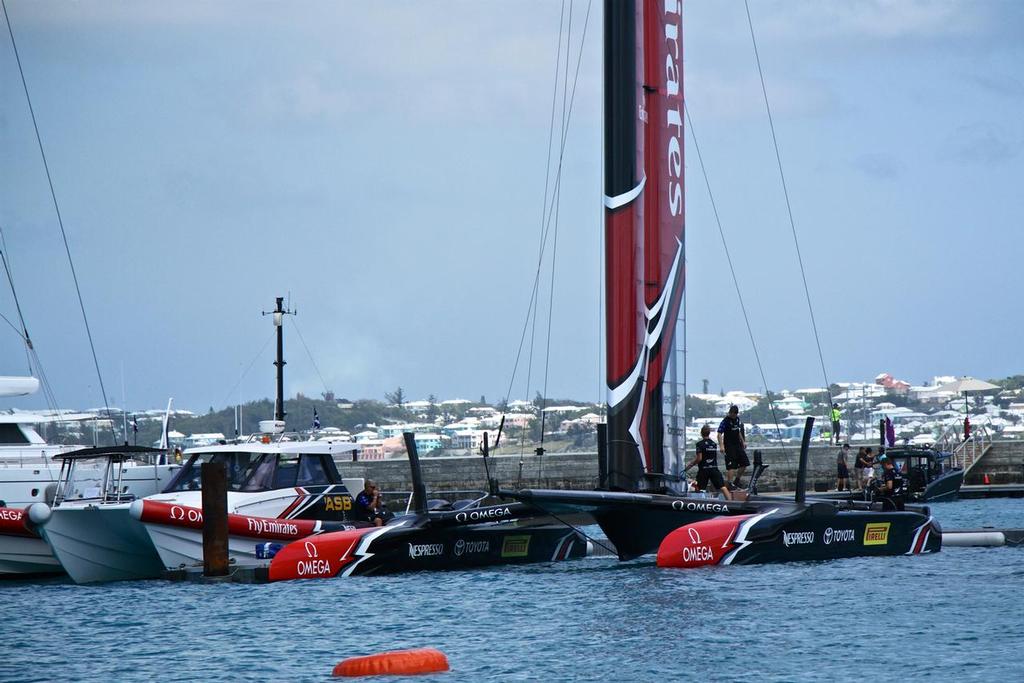 Emirates Team NZ at their base - Round Robin 2, Day 4 - 35th America's Cup - Bermuda  May 30, 2017 © Richard Gladwell www.photosport.co.nz