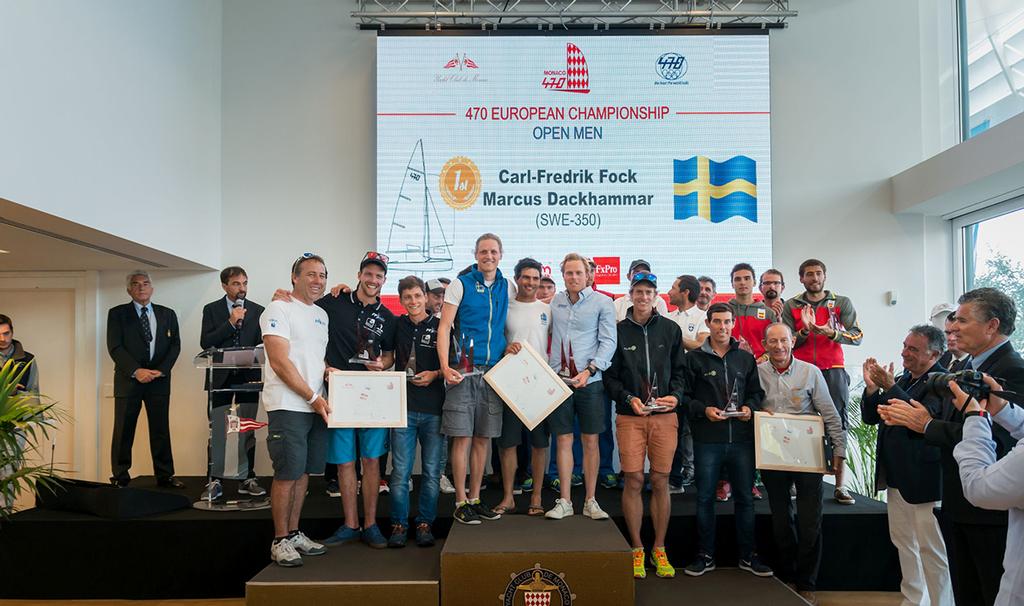 470 Men - European Championship medallists © Y.C.M. / Mesi