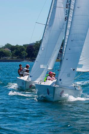 Sonars from US VI and Warrior Sailing Program at Clagett 2016 photo copyright  Billy Black / Clagett Regatta taken at  and featuring the  class