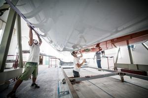 AkzoNobel named as official supplier to the Volvo Ocean Race Boatyard photo copyright  Amalia Infante / Volvo Ocean Race taken at  and featuring the  class