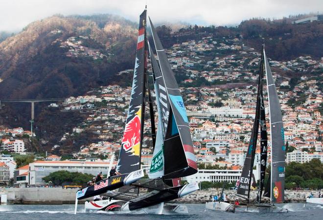 Act 6, Extreme Sailing Series Madeira Islands 2016 – Day 3 – Red Bull Sailing Team © Lloyd Images http://lloydimagesgallery.photoshelter.com/