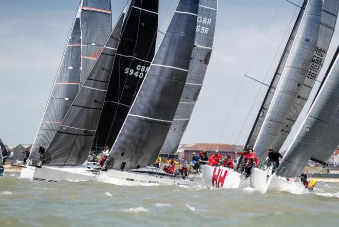 IRC One fleet on a breezy day in the Solent at the IRC Nationals © Paul Wyeth / www.pwpictures.com http://www.pwpictures.com