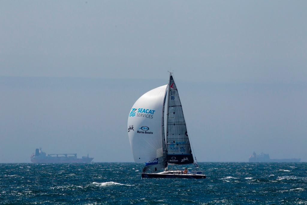 Alan Roberts (Seacat Sevices) during the 4th stage of the Solitaire Urgo Le Figaro between Concarneau and Dieppe © Alexis Courcoux