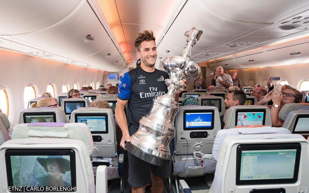 Emirates Team New Zealand <br />
Fly to Auckland with the America's Cup © ETNZ/Carlo Borlenghi