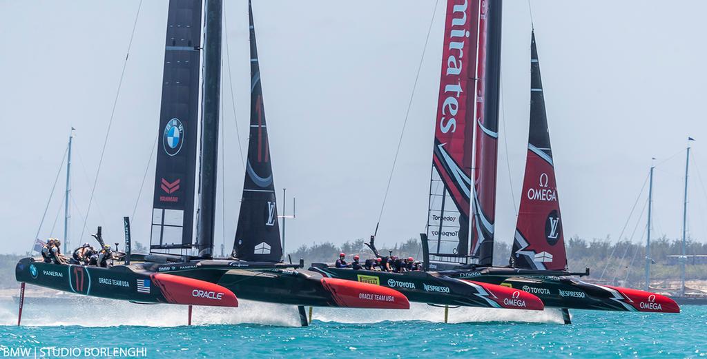35th America's Cup Match - Race Day 2 - Emirates Team New Zealand and ORACLE TEAM USA ©  BMW | Studio Borlenghi
