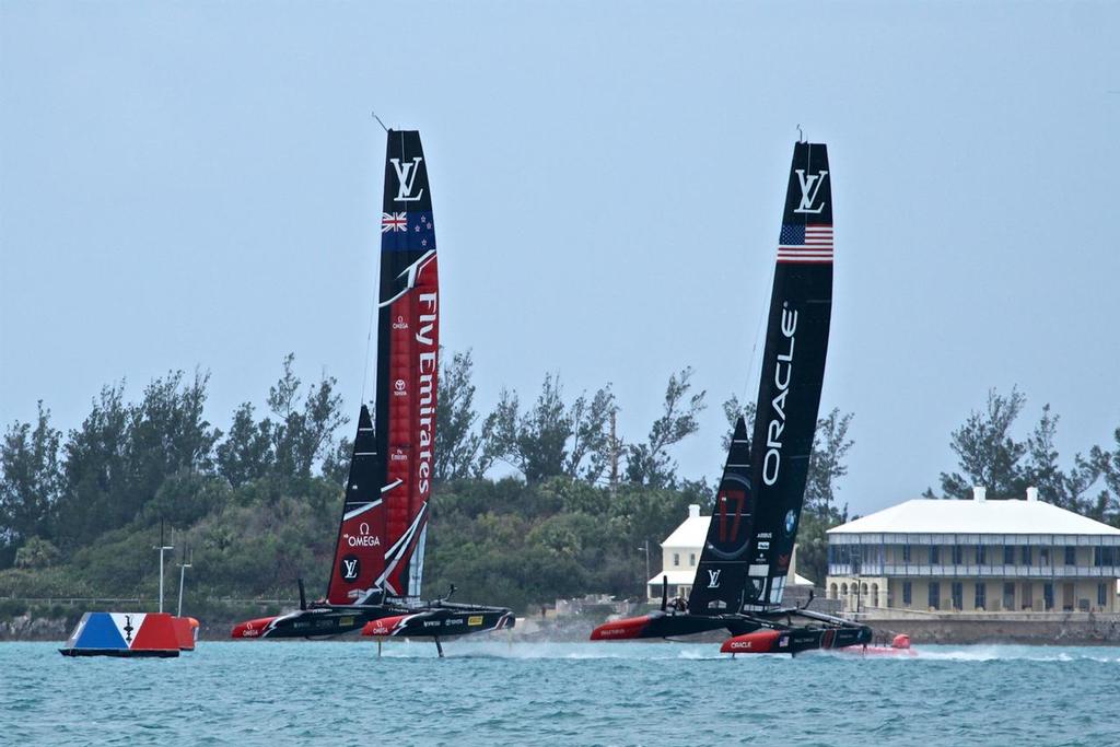 Start - Oracle Team USA and Emirates Team NZ - Round Robin 2, Day 8 - 35th America's Cup - Bermuda  June 3, 2017 © Richard Gladwell www.photosport.co.nz