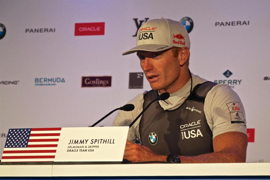 Jimmy Spithill - Oracle Team USA - Media Conference - Round Robin 2, Day 8 - 35th America's Cup - Bermuda  June 3, 2017 photo copyright Richard Gladwell www.photosport.co.nz taken at  and featuring the  class