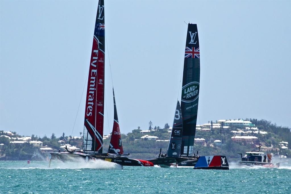 Emirates Team New Zealand and Land Rover BAR - Semi-Final, Day 10 - 35th America's Cup - Bermuda  June 5, 2017 © Richard Gladwell www.photosport.co.nz