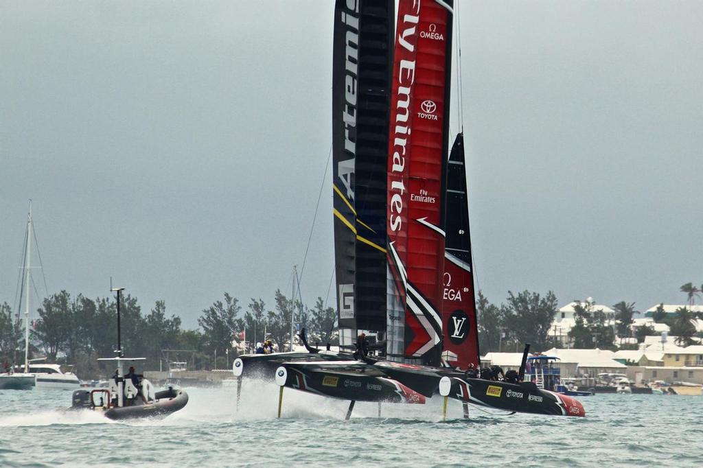 Artemis Racing - leda in race 2 - Challenger Finals, Day 14  - 35th America's Cup - Bermuda  June 10, 2017 © Richard Gladwell www.photosport.co.nz