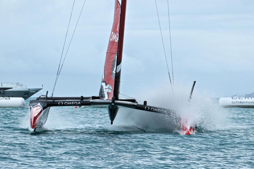 Emirates Team New Zealand finish of Race 3 -  Challenger Final, Day 1 - 35th America's Cup - Day 14 - Bermuda  June 10, 2017 © Richard Gladwell www.photosport.co.nz