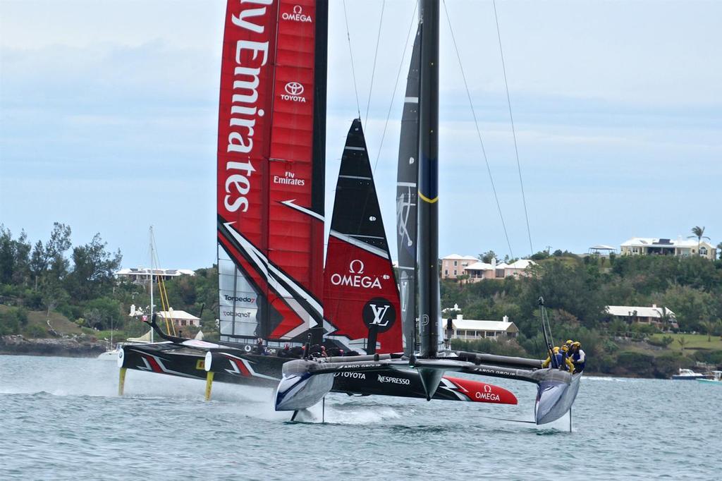 Artemis Racing and Emirates Team NZ - Race 5 - Challenger Final, Day 11 - 35th America's Cup - Bermuda  June 11, 2017 © Richard Gladwell www.photosport.co.nz