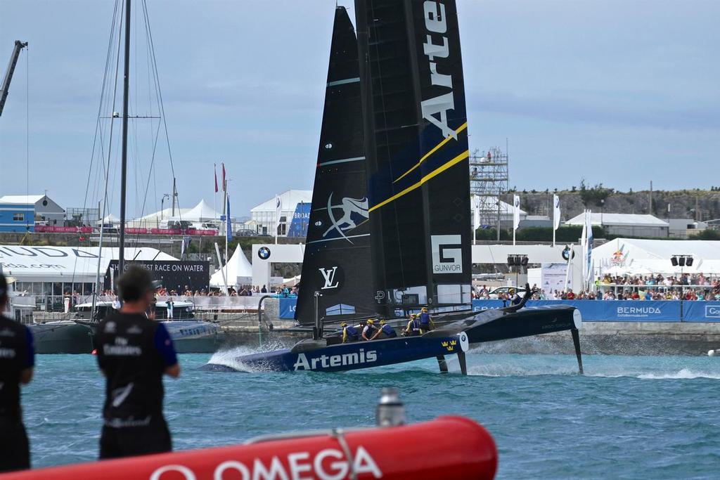 Artemis Racing finishes race 7 - Challenger Finals, Day 16  - 35th America's Cup - Bermuda  June 12, 2017 © Richard Gladwell www.photosport.co.nz