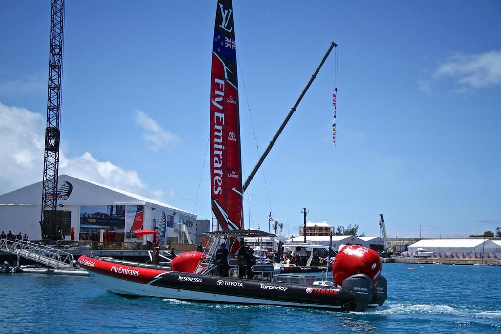 Emirates Team New Zealand - Base -  35th America's Cup - Day 18 - Bermuda  June 15, 2017 photo copyright Richard Gladwell www.photosport.co.nz taken at  and featuring the  class