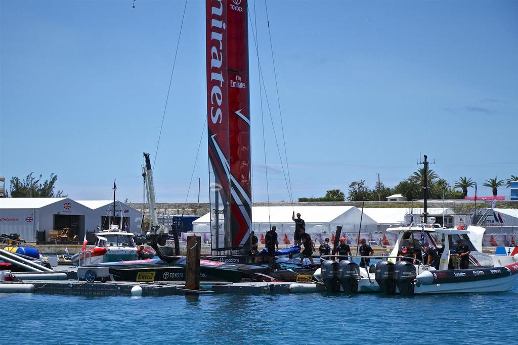 Emirates Team New Zealand base -  35th America's Cup - Day 18 - Bermuda  June 15, 2017 photo copyright Richard Gladwell www.photosport.co.nz taken at  and featuring the  class