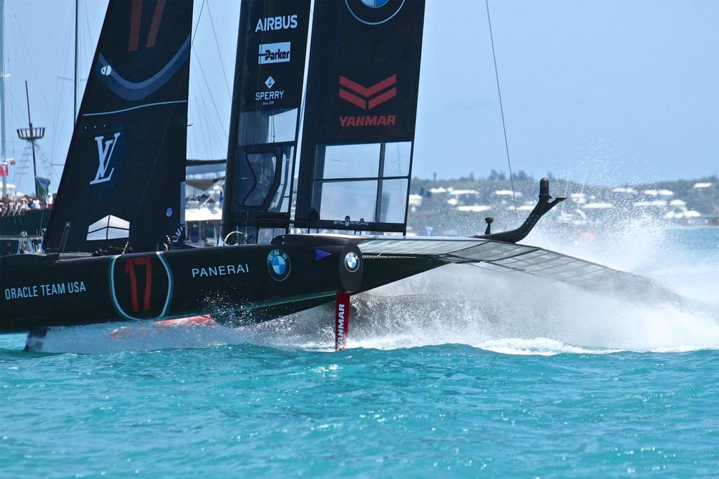 Oracle Team USA - 35th America's Cup Match - Finishes Race 3 - Bermuda  June 18, 2017 © Richard Gladwell www.photosport.co.nz